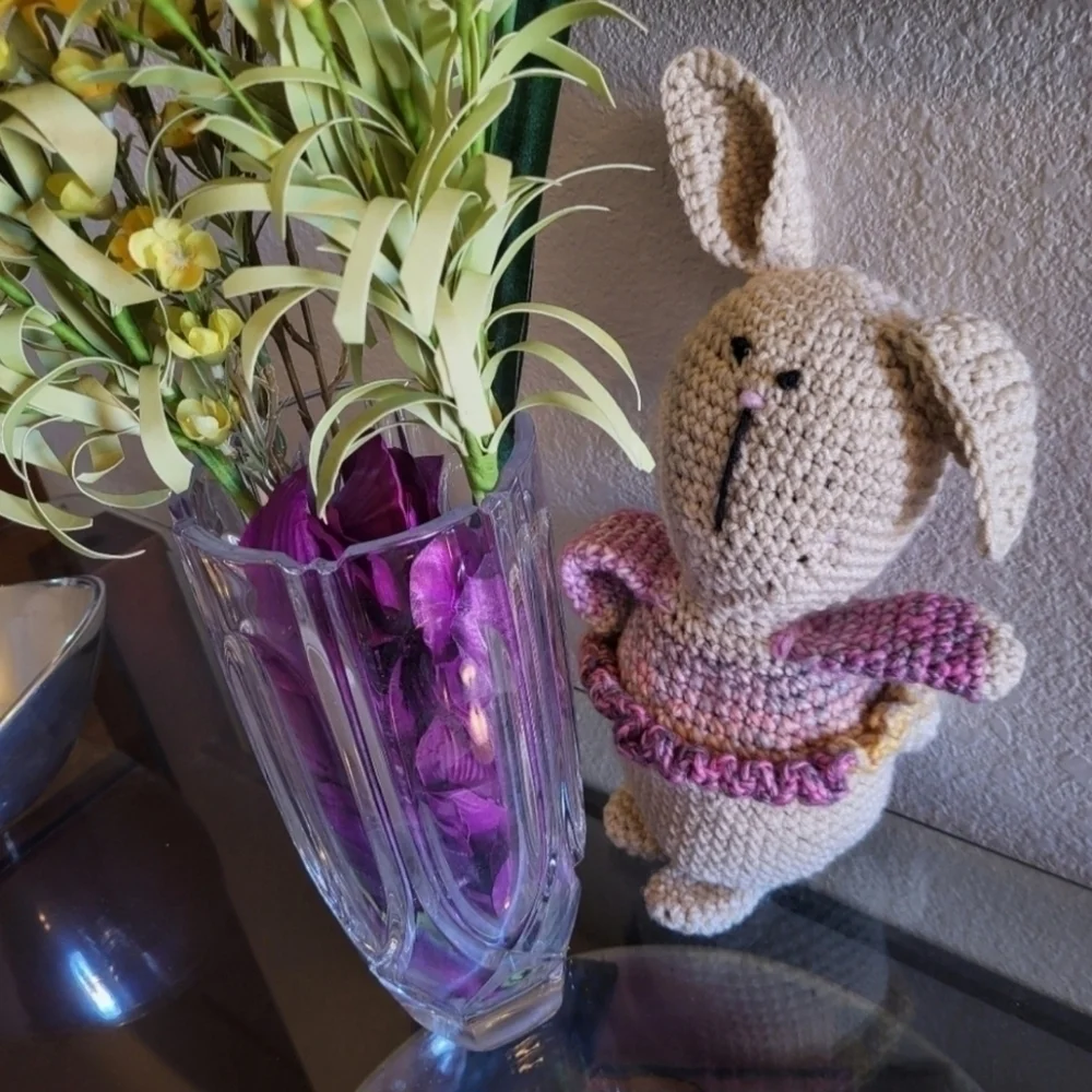Hotsie Totsie Bunny Crochet Plushie 15 Inches, Christmas Stocking Ready